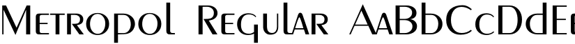 Metropol Regular font