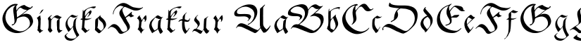 GingkoFraktur font