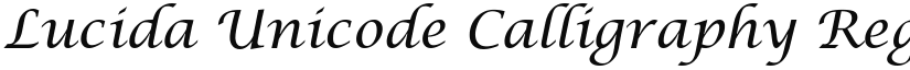 Lucida Unicode Calligraphy Regular font