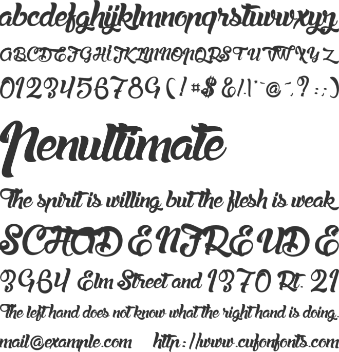 La Chatte a Maman font preview