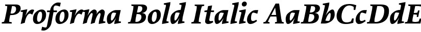 Proforma Bold Italic font