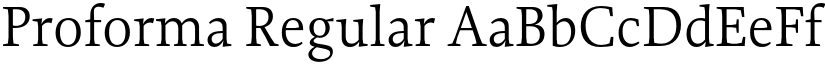 Proforma Regular font