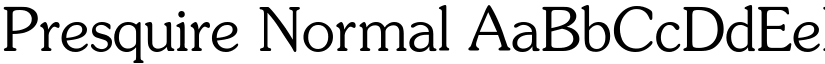 Presquire Normal font