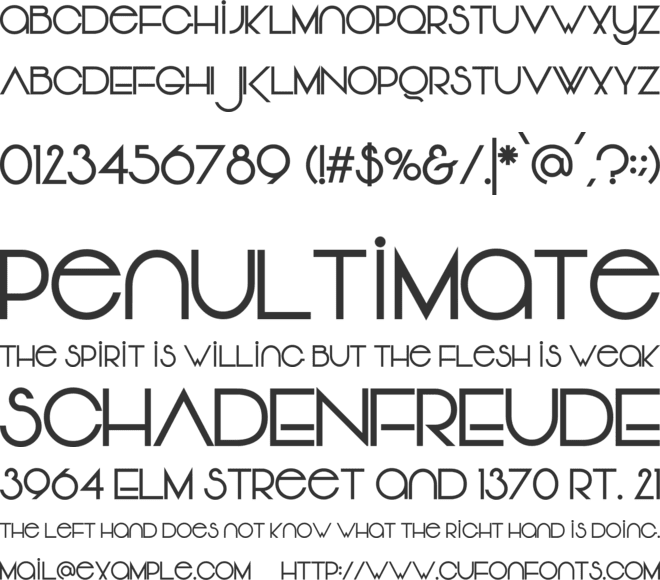 Vonique 64 font preview