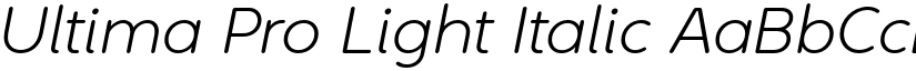 Ultima Pro Light Italic font