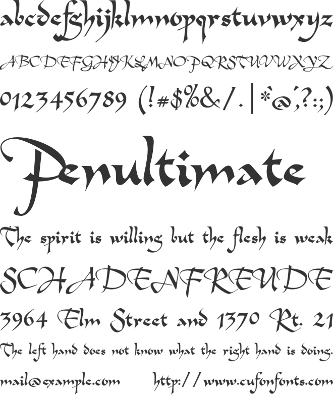 Tertius font preview