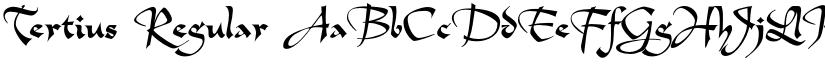 Tertius Regular font