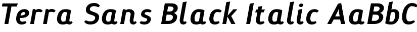 Terra Sans Black Italic font