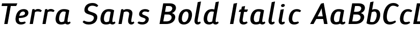 Terra Sans Bold Italic font
