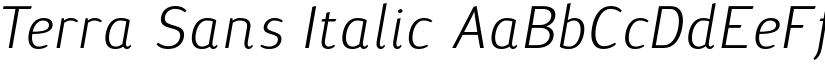 Terra Sans Italic font