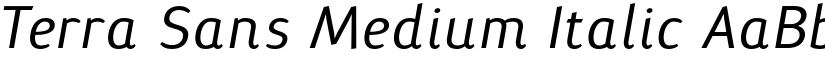 Terra Sans Medium Italic font