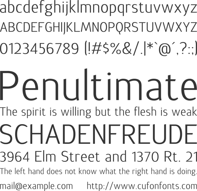 Terra Sans font preview