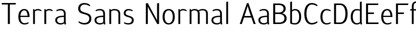 Terra Sans Normal font