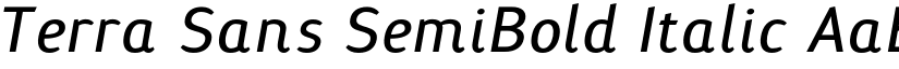 Terra Sans SemiBold Italic font