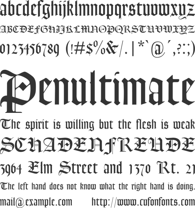 Lohengrin font preview