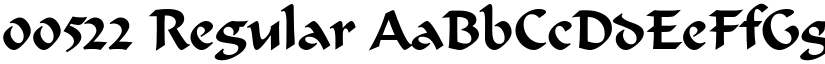 00522 Regular font