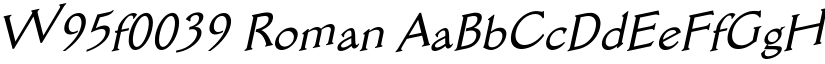 W95f0039 font download