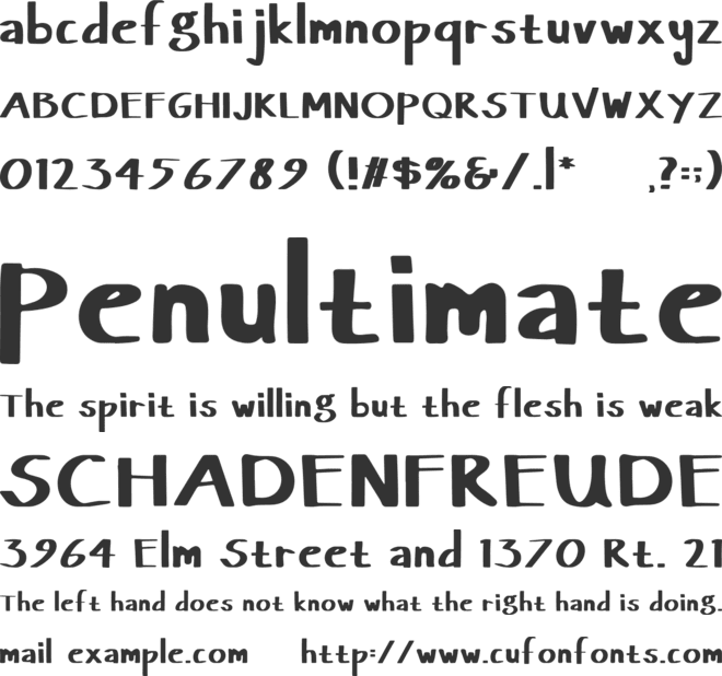Mountain Climbing font preview