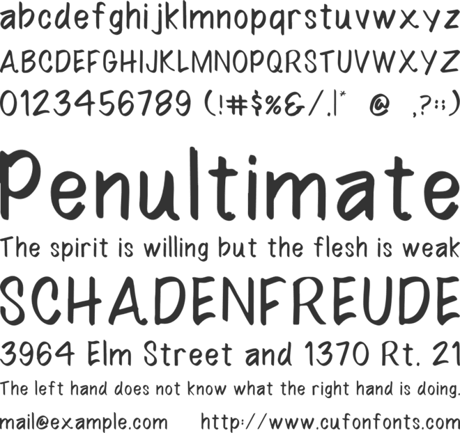 Apriana font preview