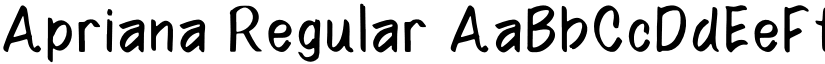 Apriana Regular font