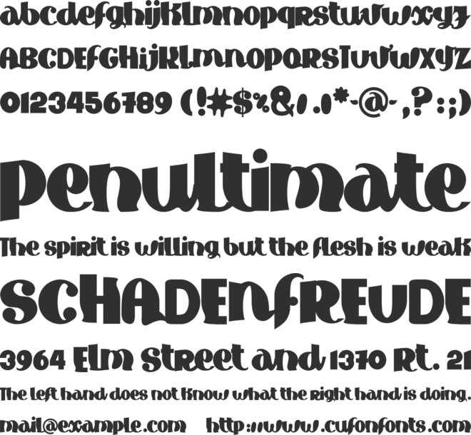 Silure font preview