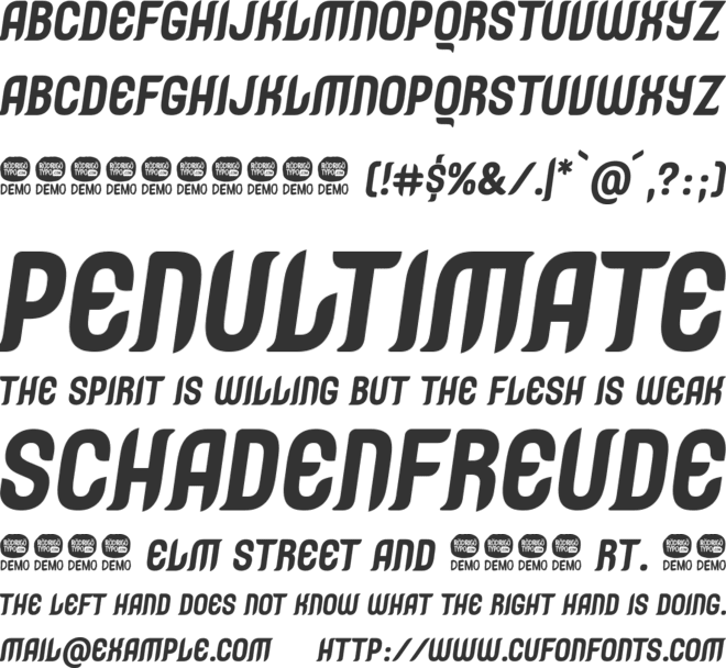 Caleuche font preview