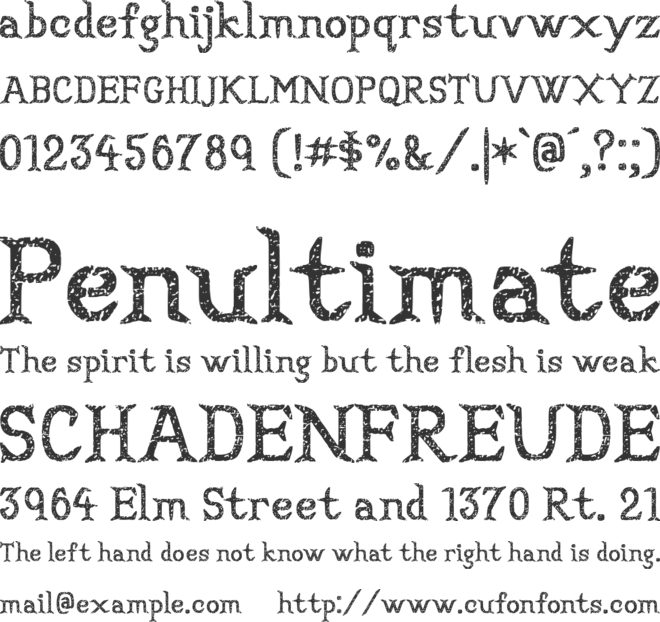 Convincing Pirate font preview