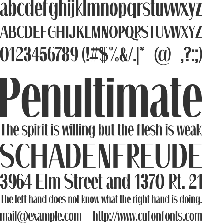 Quiet Streets font preview