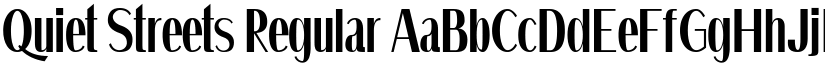 Quiet Streets Regular font