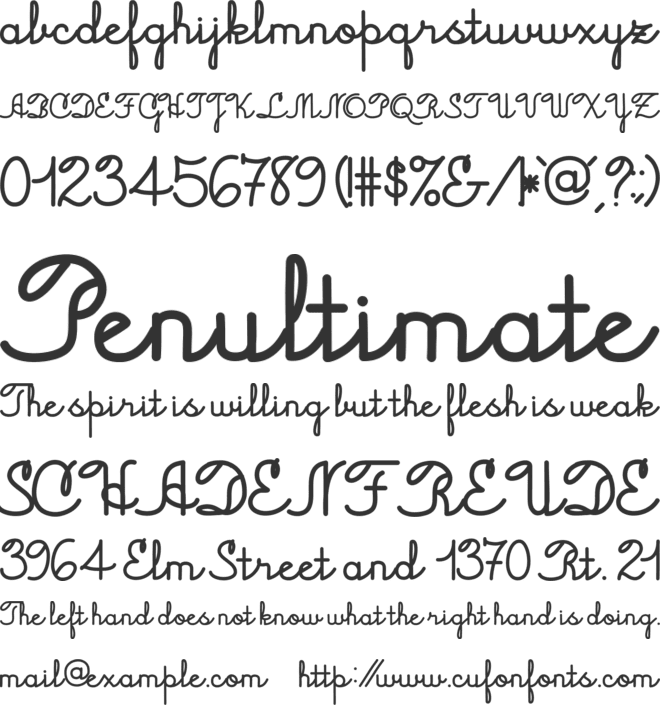 JacobCursive font preview