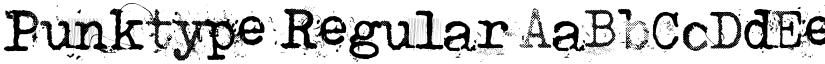 Punktype Regular font
