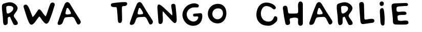 RWA Tango Charlie Slanted font