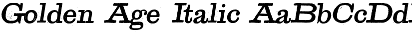 Golden Age Italic font