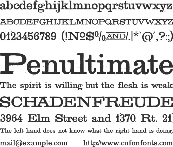 Golden Age font preview