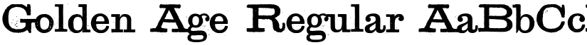 Golden Age Regular font