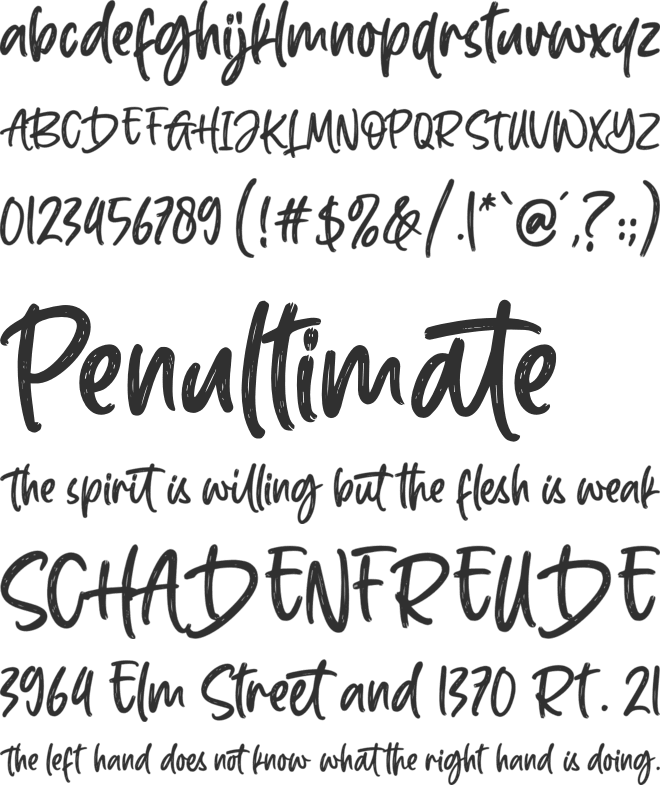 Gold Night font preview