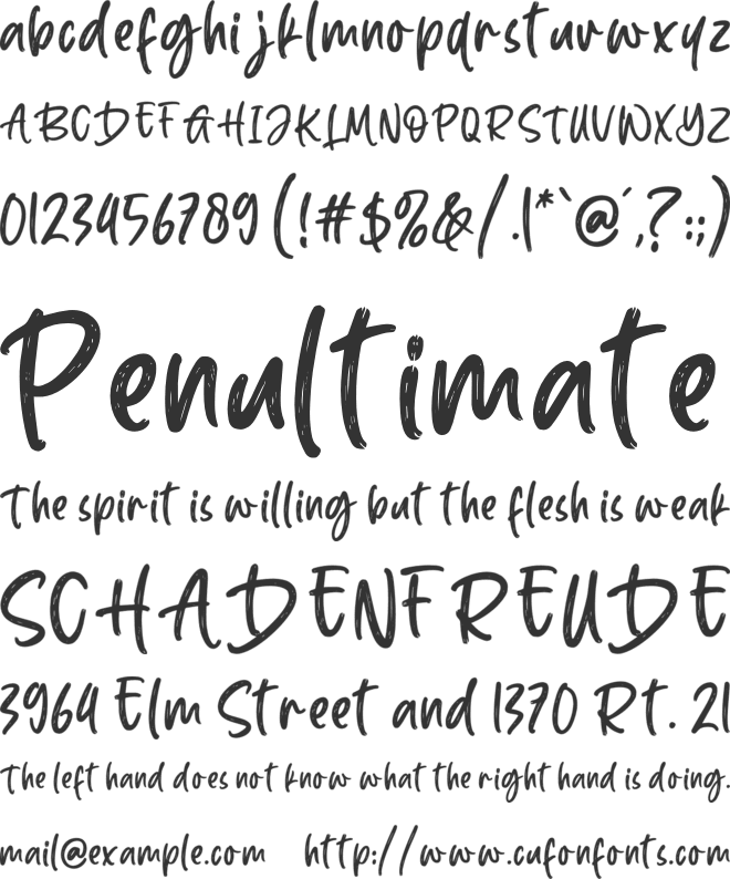 Gold Night font preview