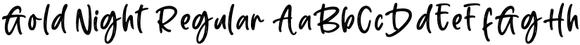 Gold Night Regular font