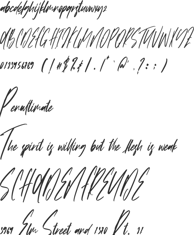 Broomstick font preview