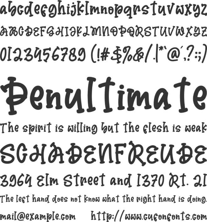 Hello Angel font preview