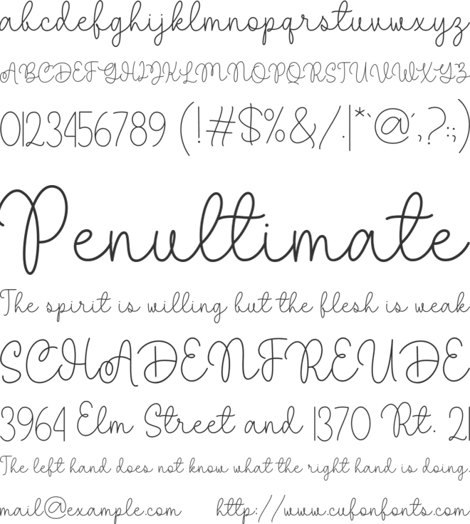 Malira font preview