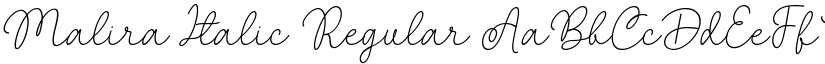 Malira Italic Regular font