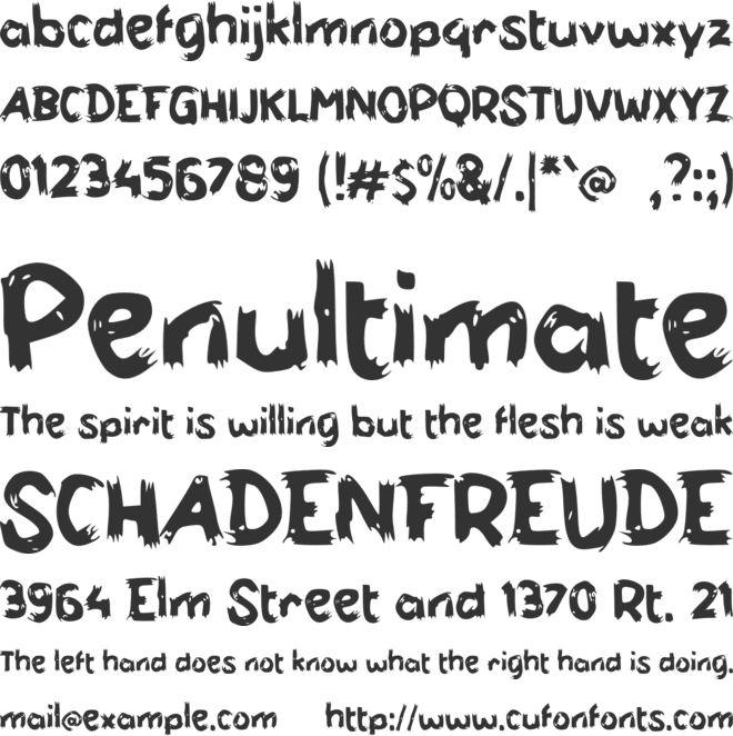 b Branjangan font preview