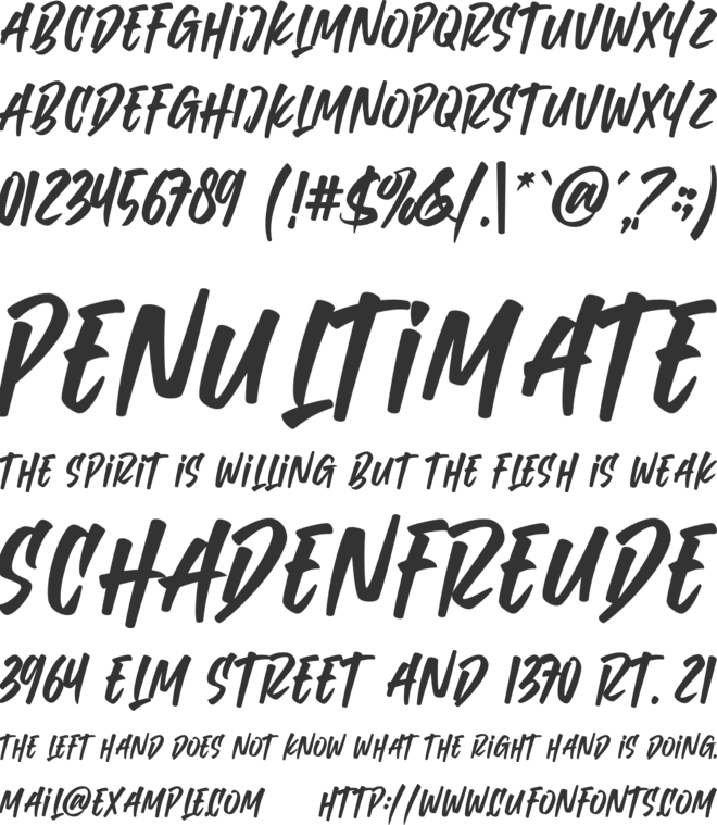 Urban Black font preview