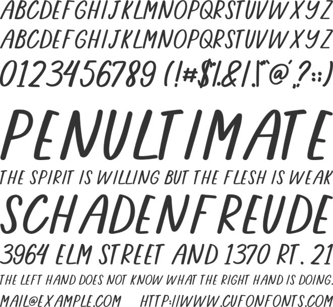 Summerfriday font preview