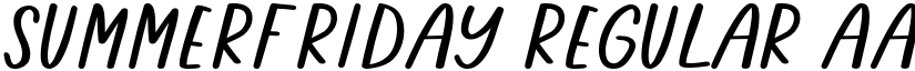 Summerfriday Regular font