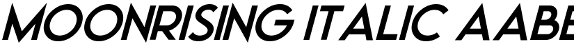 Moonrising Italic font