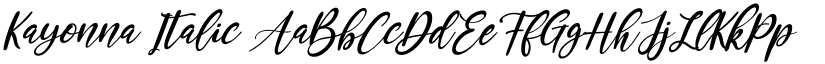 Kayonna Italic font