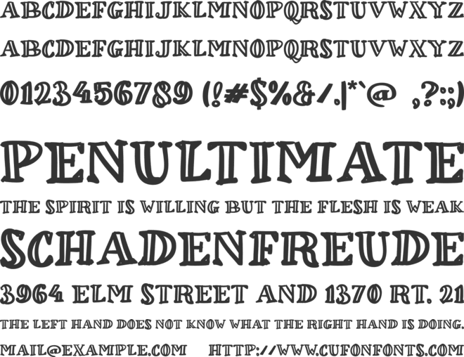 b Bimbel font preview