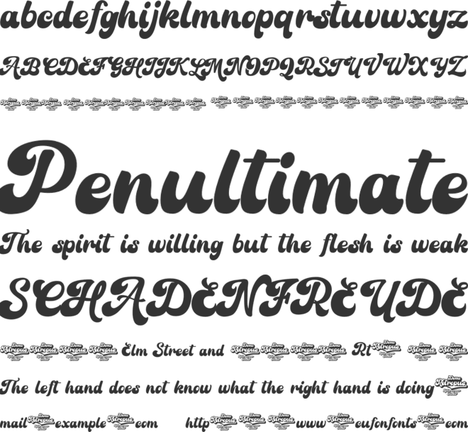 Retropus font preview